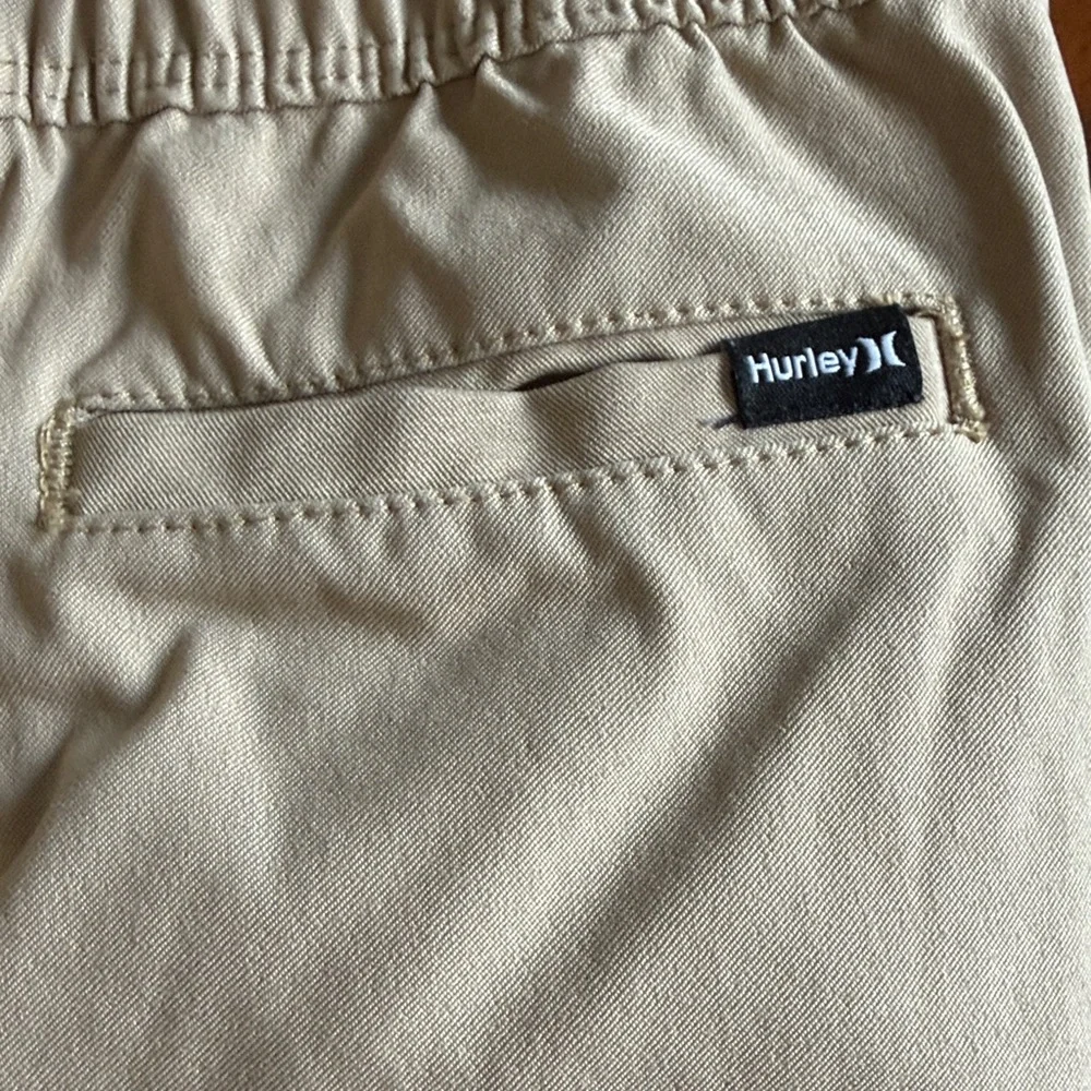NWOT Hurley Tan Jogger Pants with Logo - Picture 5 of 7